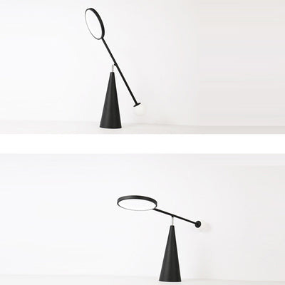 Contemporary Scandinavian Cone Metal Glass Silicone LED Table Lamp For Bedroom