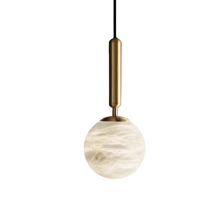 Lustre à LED en métal et marbre moderne de luxe pour chambre 