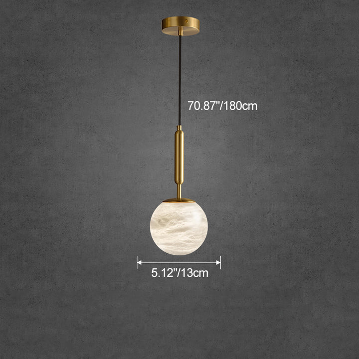 Lustre à LED en métal et marbre moderne de luxe pour chambre 