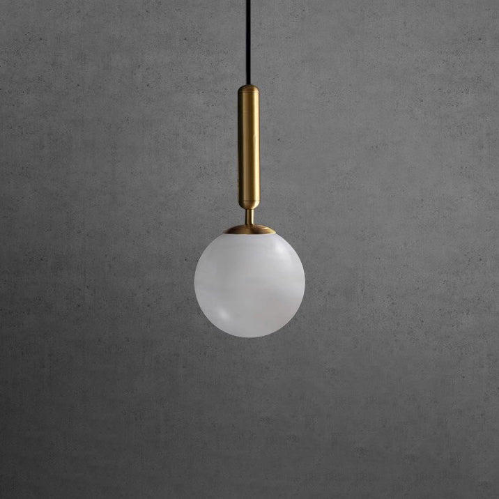Lustre à LED en métal et marbre moderne de luxe pour chambre 