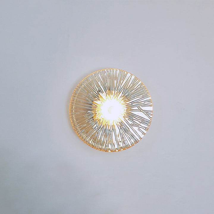 Applique murale LED en métal et verre rond moderne de luxe pour salon 