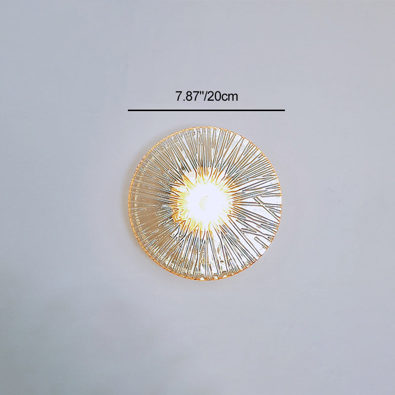 Applique murale LED en métal et verre rond moderne de luxe pour salon 