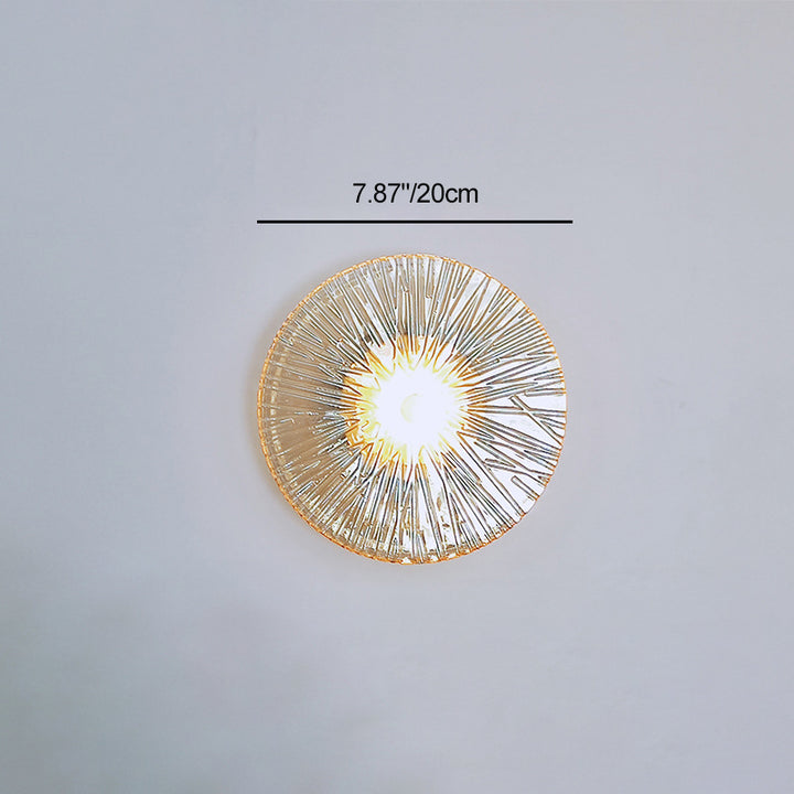 Applique murale LED en métal et verre rond moderne de luxe pour salon 