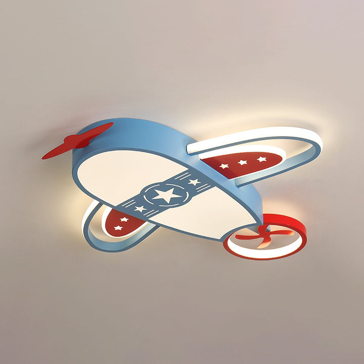 Moderne eklektische Kinderflugzeug-Acryl-LED-Deckenleuchte für das Schlafzimmer 