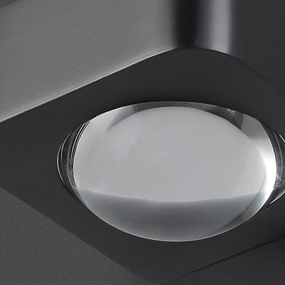Aplique de pared LED de acero inoxidable esférico escandinavo contemporáneo con vidrio para sala de estar 