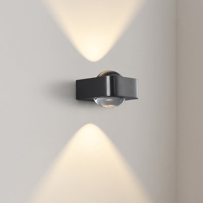 Aplique de pared LED de acero inoxidable esférico escandinavo contemporáneo con vidrio para sala de estar 