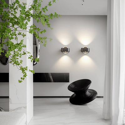 Aplique de pared LED de acero inoxidable esférico escandinavo contemporáneo con vidrio para sala de estar 