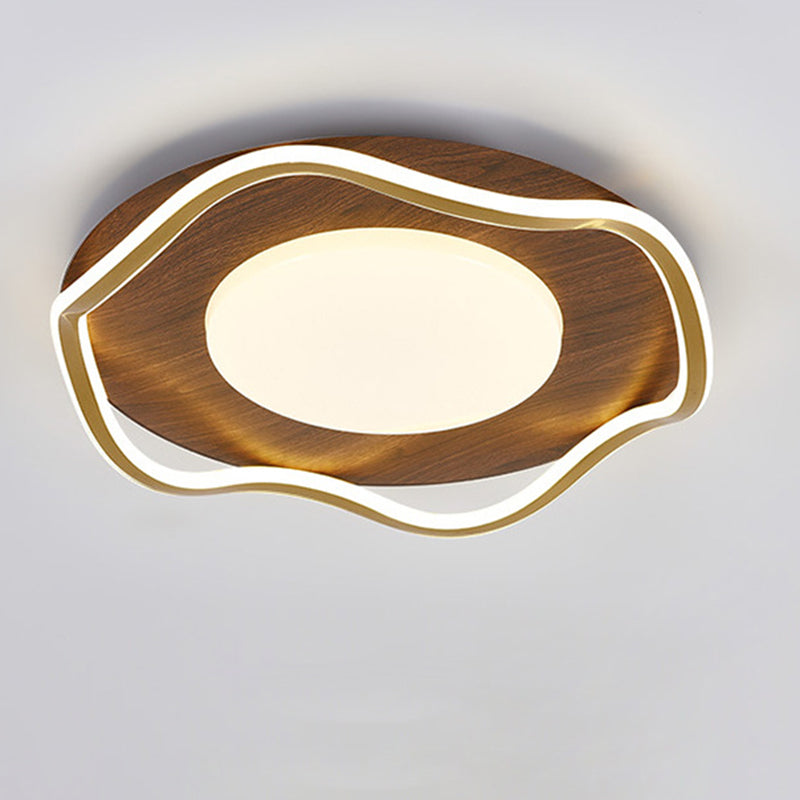 Contemporary Scandinavian Round Iron Aluminum Acrylic LED Flush Mount Ceiling Light For Bedroom