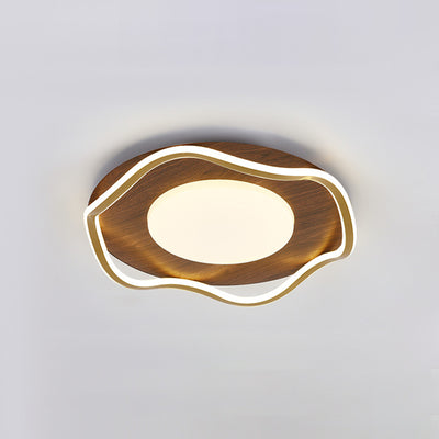 Contemporary Scandinavian Round Iron Aluminum Acrylic LED Flush Mount Ceiling Light For Bedroom