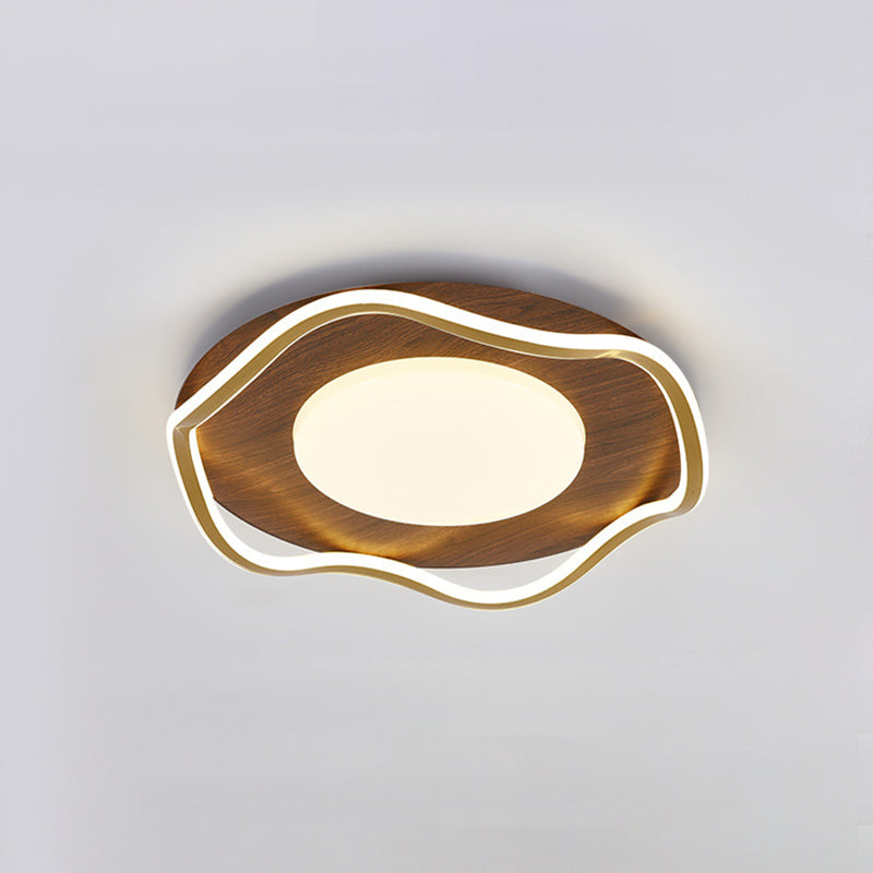 Contemporary Scandinavian Round Iron Aluminum Acrylic LED Flush Mount Ceiling Light For Bedroom