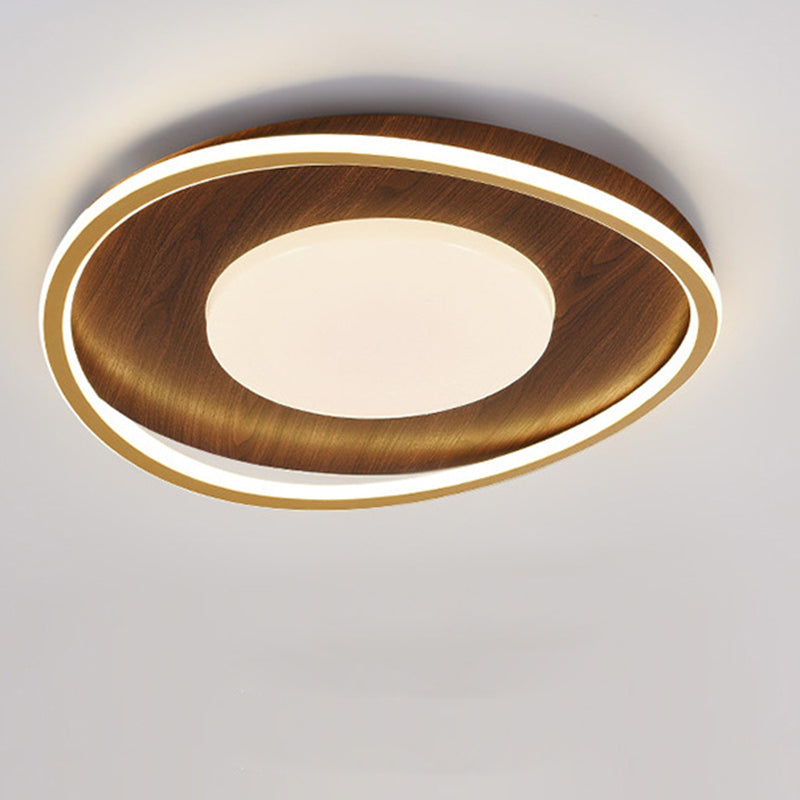 Contemporary Scandinavian Round Iron Aluminum Acrylic LED Flush Mount Ceiling Light For Bedroom