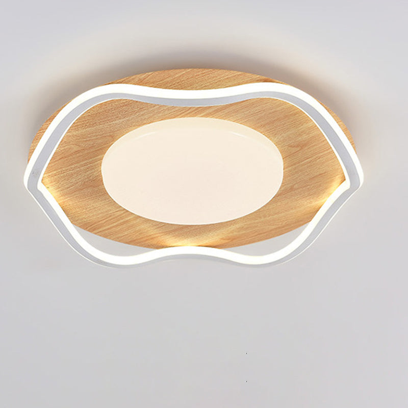 Contemporary Scandinavian Round Iron Aluminum Acrylic LED Flush Mount Ceiling Light For Bedroom