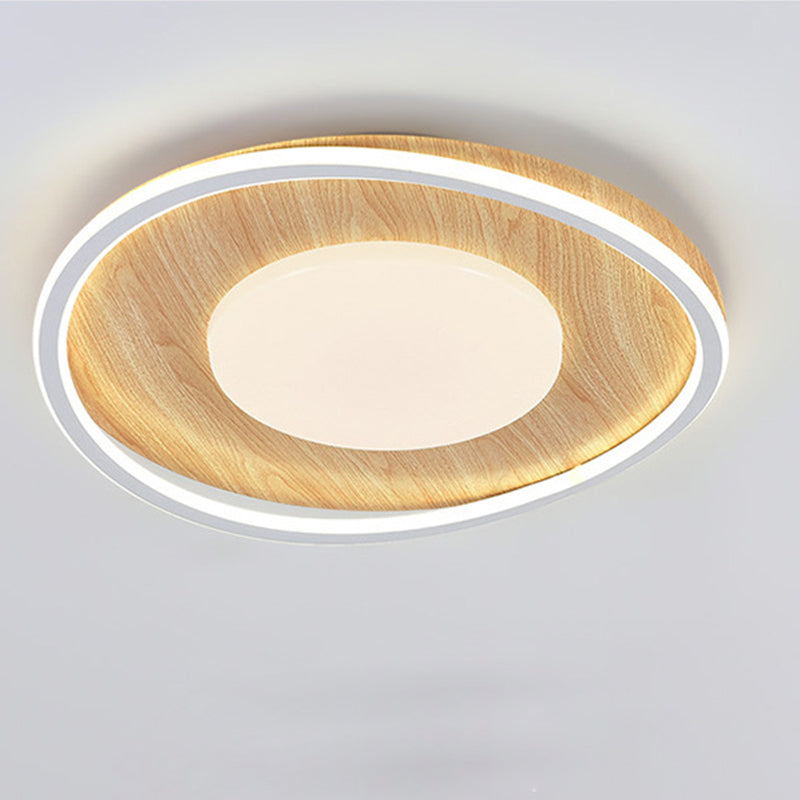 Contemporary Scandinavian Round Iron Aluminum Acrylic LED Flush Mount Ceiling Light For Bedroom