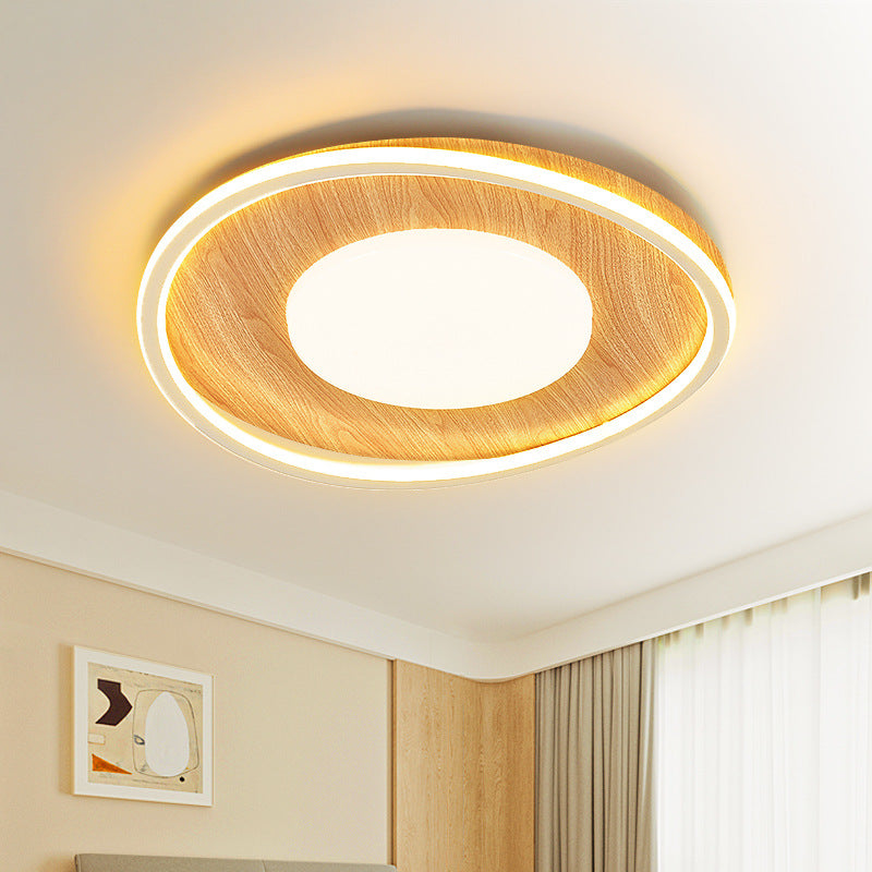 Contemporary Scandinavian Round Iron Aluminum Acrylic LED Flush Mount Ceiling Light For Bedroom