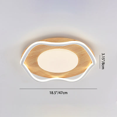 Contemporary Scandinavian Round Iron Aluminum Acrylic LED Flush Mount Ceiling Light For Bedroom