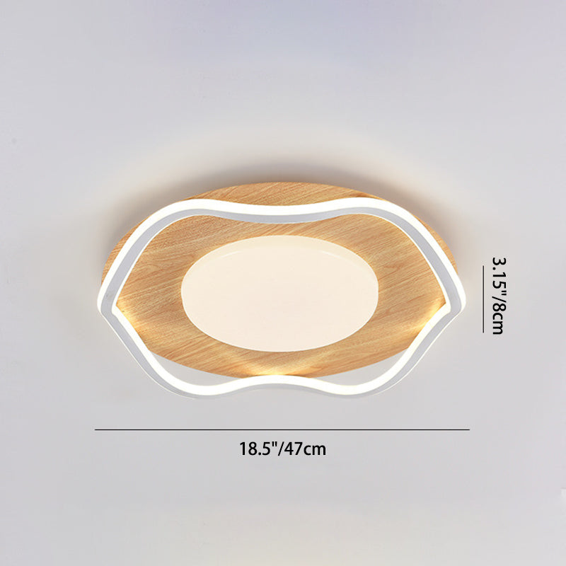 Contemporary Scandinavian Round Iron Aluminum Acrylic LED Flush Mount Ceiling Light For Bedroom