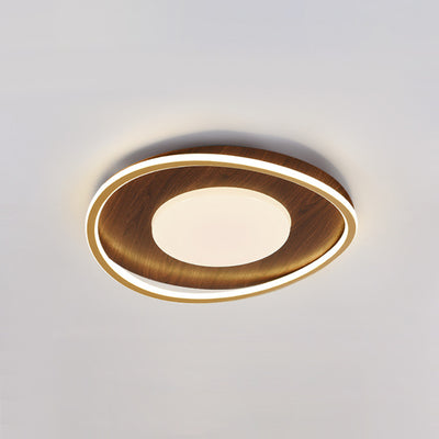 Contemporary Scandinavian Round Iron Aluminum Acrylic LED Flush Mount Ceiling Light For Bedroom