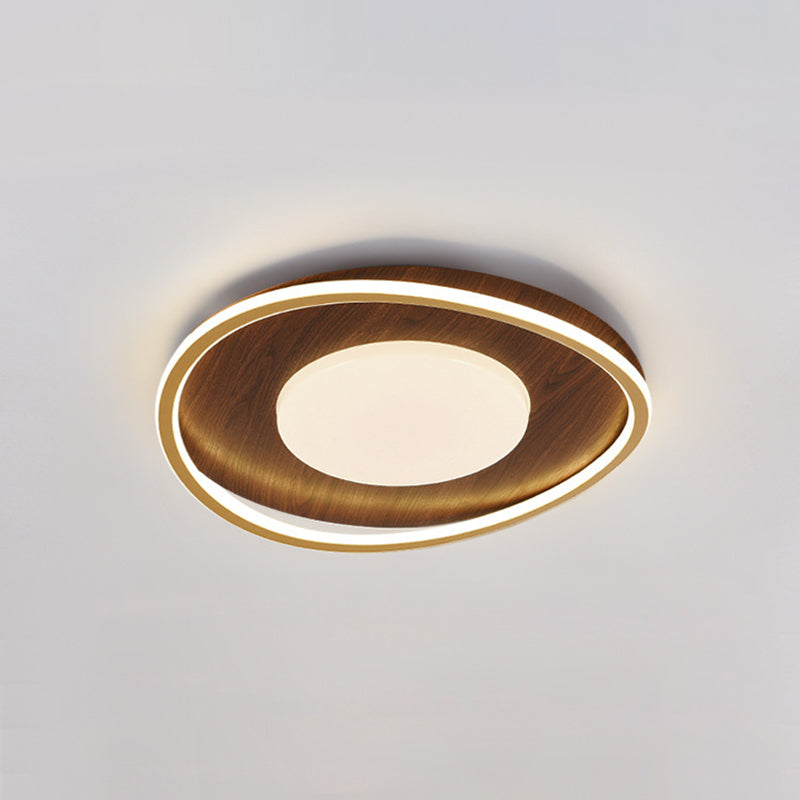 Contemporary Scandinavian Round Iron Aluminum Acrylic LED Flush Mount Ceiling Light For Bedroom