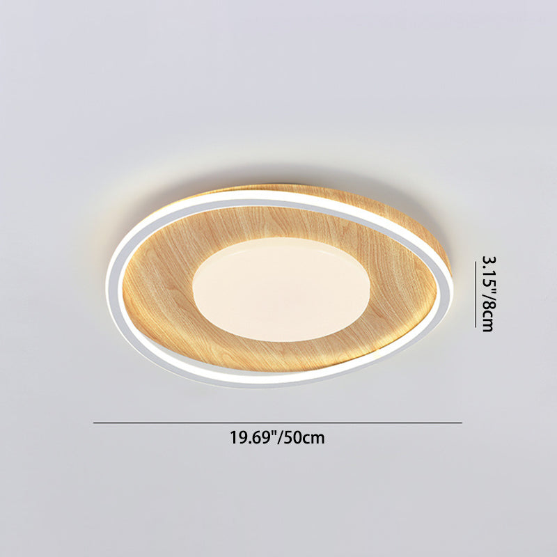 Contemporary Scandinavian Round Iron Aluminum Acrylic LED Flush Mount Ceiling Light For Bedroom