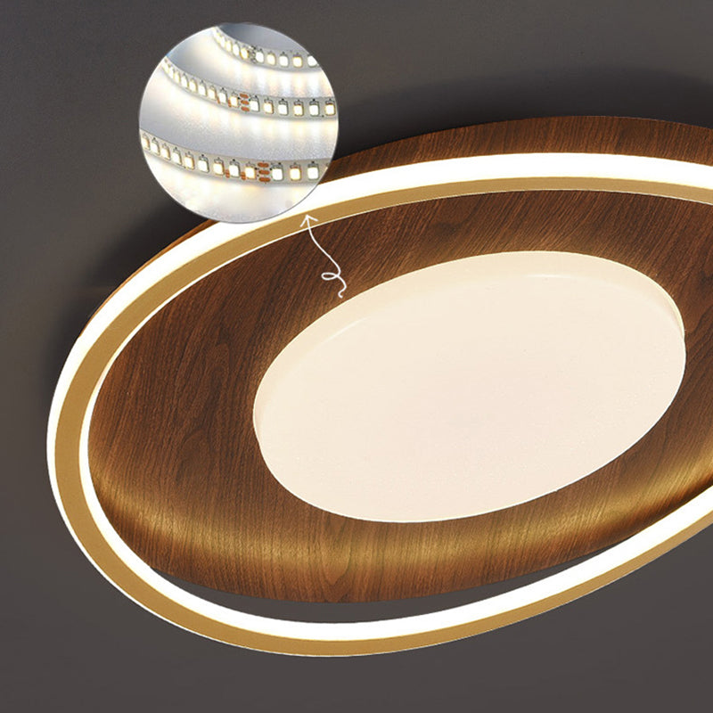Contemporary Scandinavian Round Iron Aluminum Acrylic LED Flush Mount Ceiling Light For Bedroom