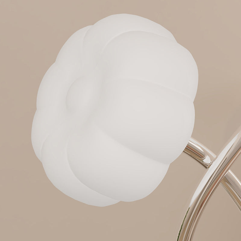 Zeitgenössische skandinavische Blumen Eisen Kunststoff LED Stehlampe für das Wohnzimmer 