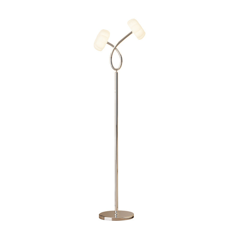 Zeitgenössische skandinavische Blumen Eisen Kunststoff LED Stehlampe für das Wohnzimmer 
