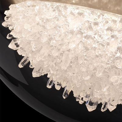 Modern Eclectic Dome Metal Platinum LED Flush Mount Ceiling Light For Bedroom