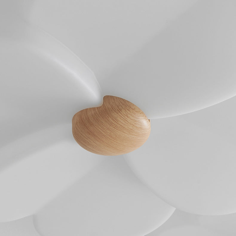 Plafonnier LED en acrylique avec structure en fer et motif de fleurs créatives contemporaines pour salon 