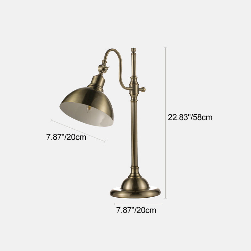 Zeitgenössische industrielle Kuppel Eisen 1-Licht Tischlampe für das Schlafzimmer 