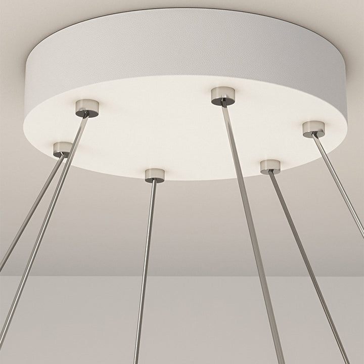 Contemporary Creative Curve Iron Aluminum LED Chandelier For Bedroom
