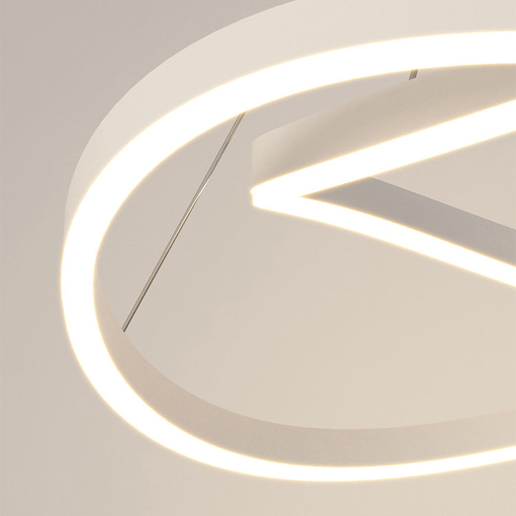 Contemporary Creative Curve Iron Aluminum LED Chandelier For Bedroom