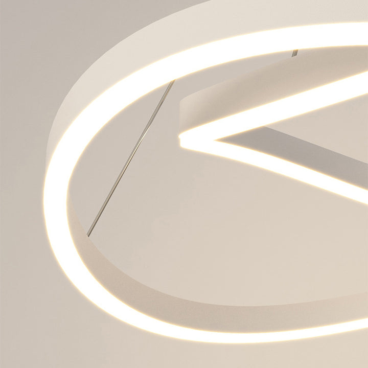 Contemporary Creative Curve Iron Aluminum LED Chandelier For Bedroom