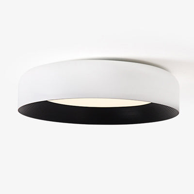 Modern Minimalist Cylinder Iron Acrylic LED Flush Mount Ceiling Light For Bedroom