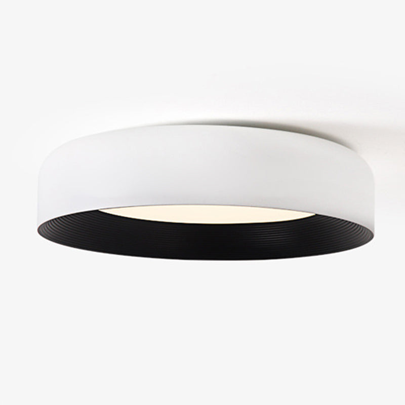 Modern Minimalist Cylinder Iron Acrylic LED Flush Mount Ceiling Light For Bedroom
