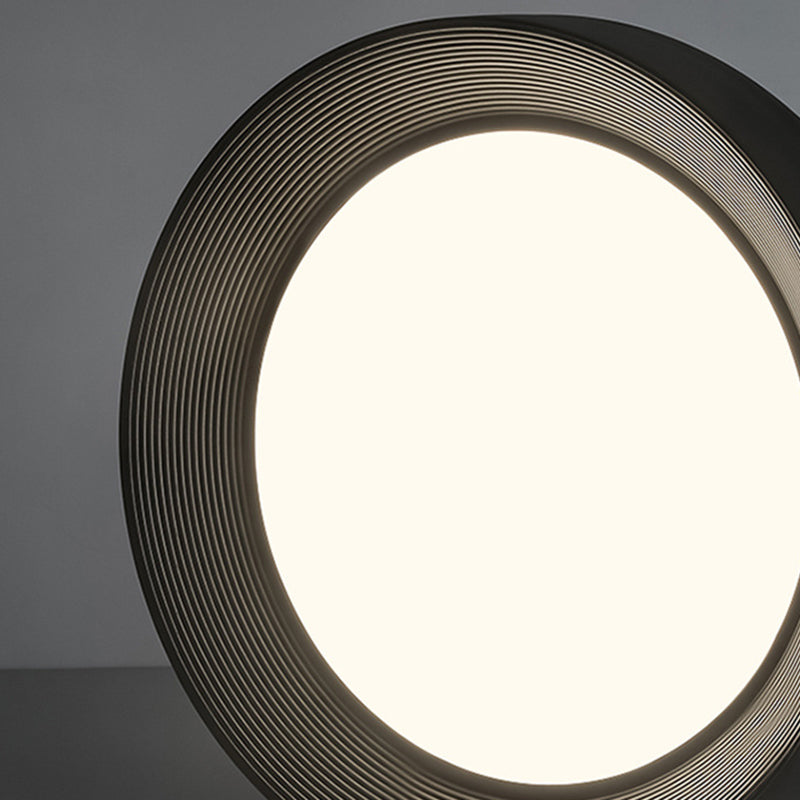 Modern Minimalist Cylinder Iron Acrylic LED Flush Mount Ceiling Light For Bedroom