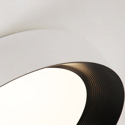 Modern Minimalist Cylinder Iron Acrylic LED Flush Mount Ceiling Light For Bedroom