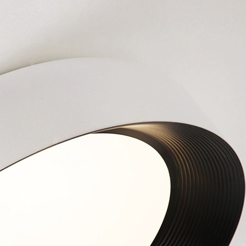 Modern Minimalist Cylinder Iron Acrylic LED Flush Mount Ceiling Light For Bedroom