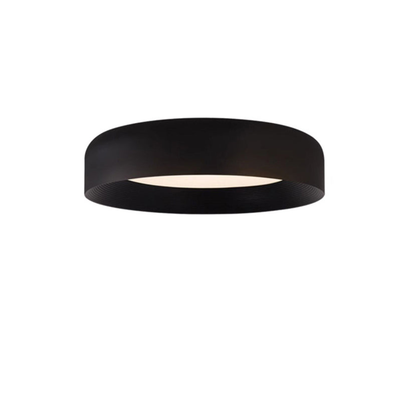 Modern Minimalist Cylinder Iron Acrylic LED Flush Mount Ceiling Light For Bedroom