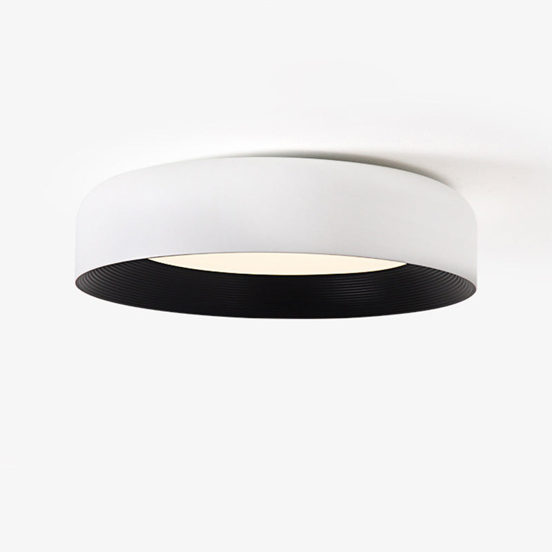 Modern Minimalist Cylinder Iron Acrylic LED Flush Mount Ceiling Light For Bedroom