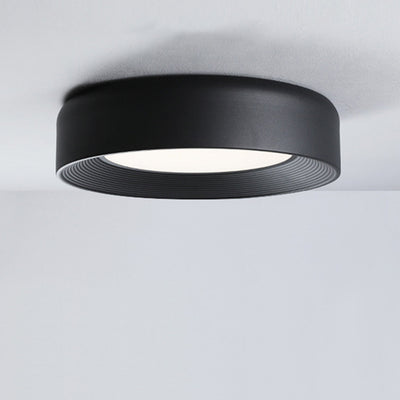Modern Minimalist Cylinder Iron Acrylic LED Flush Mount Ceiling Light For Bedroom