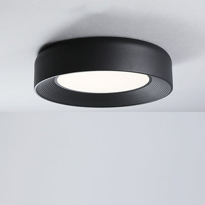 Modern Minimalist Cylinder Iron Acrylic LED Flush Mount Ceiling Light For Bedroom