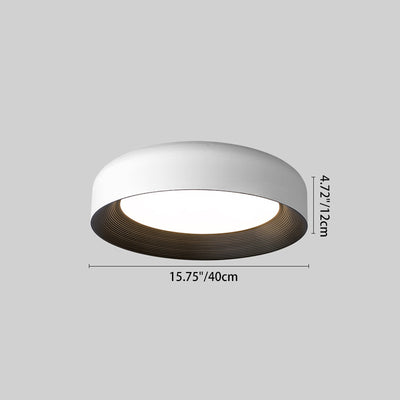 Modern Minimalist Cylinder Iron Acrylic LED Flush Mount Ceiling Light For Bedroom