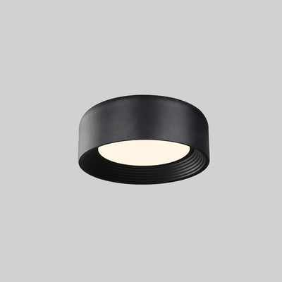 Modern Minimalist Cylinder Iron Acrylic LED Flush Mount Ceiling Light For Bedroom
