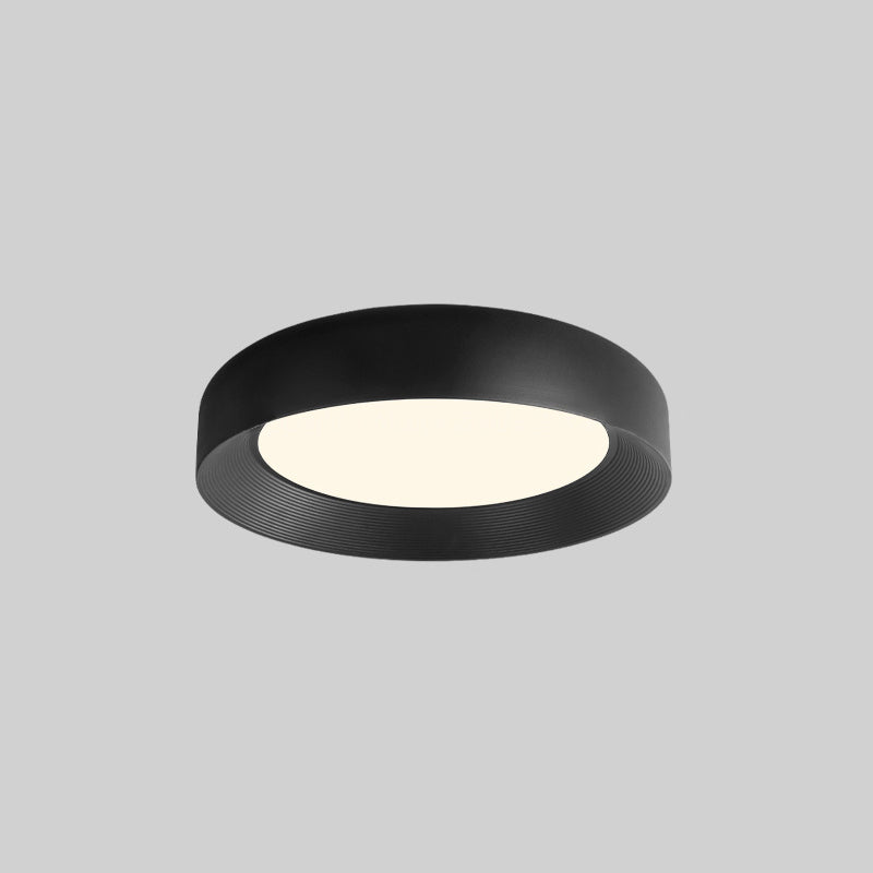 Modern Minimalist Cylinder Iron Acrylic LED Flush Mount Ceiling Light For Bedroom