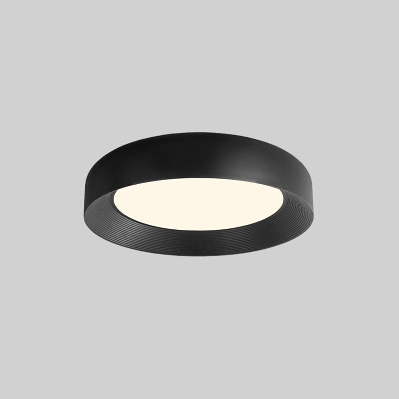 Modern Minimalist Cylinder Iron Acrylic LED Flush Mount Ceiling Light For Bedroom