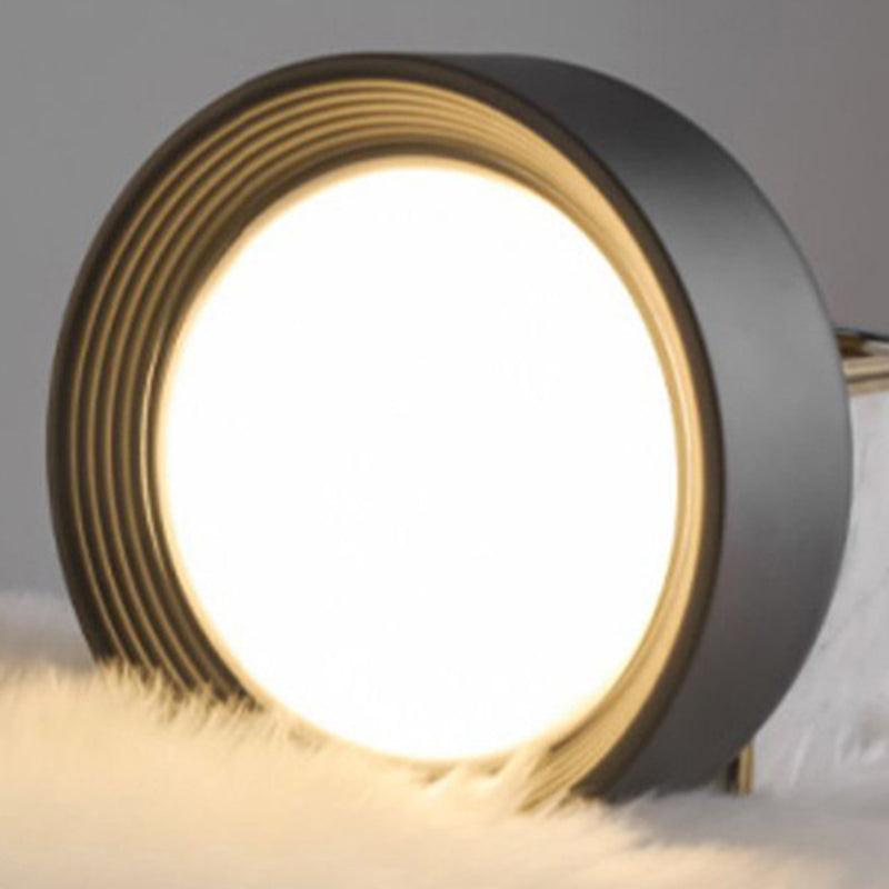 Modern Minimalist Cylinder Iron Acrylic LED Flush Mount Ceiling Light For Bedroom