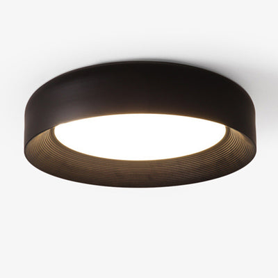 Modern Minimalist Cylinder Iron Acrylic LED Flush Mount Ceiling Light For Bedroom