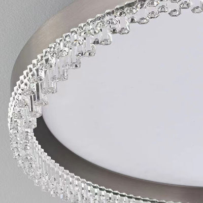 Modern Minimalist Round Aluminum Acrylic LED Flush Mount Ceiling Light For Bedroom