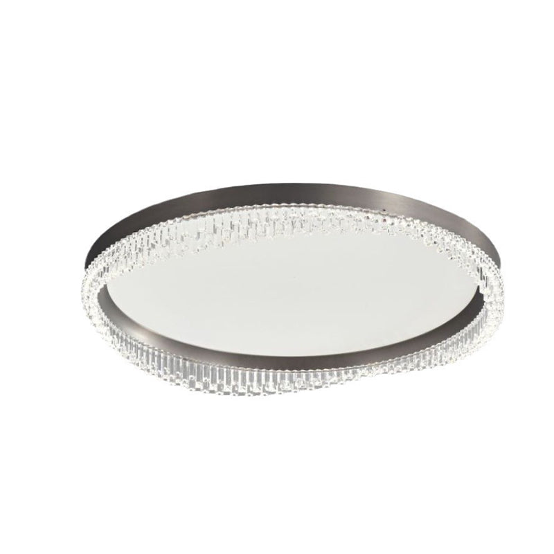 Modern Minimalist Round Aluminum Acrylic LED Flush Mount Ceiling Light For Bedroom