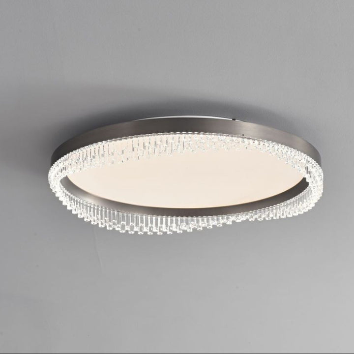 Modern Minimalist Round Aluminum Acrylic LED Flush Mount Ceiling Light For Bedroom